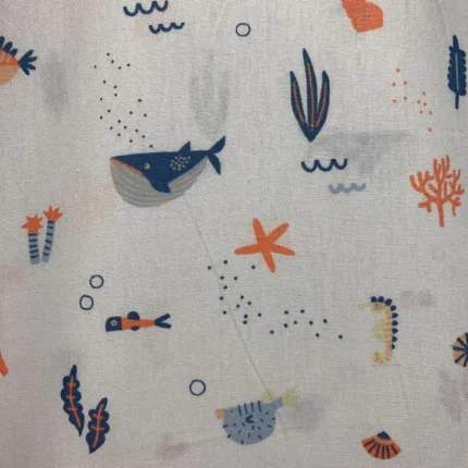 Tela de popelín 100% algodón estampado OCEAN