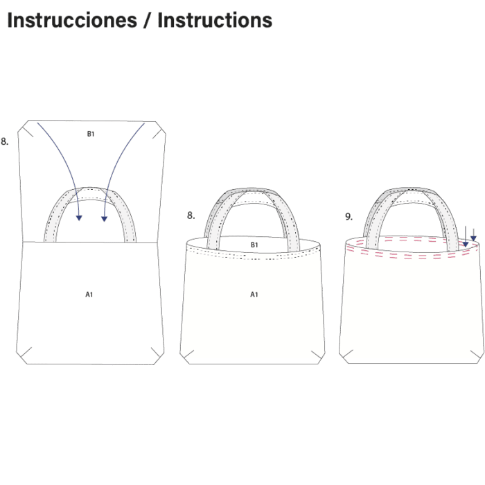 Instrucciones para coser tu propia tote bag