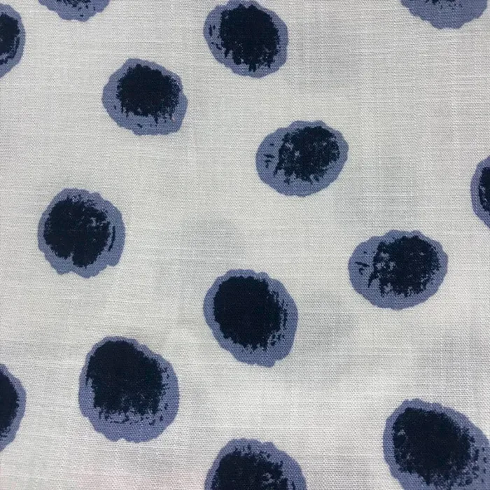 Tela de viscosa estampada lunares