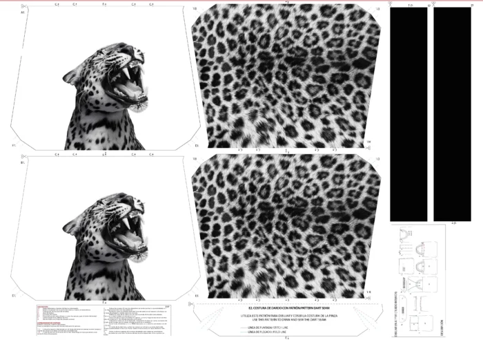 Kit bolsa [tote bag] REVERSIBLE modelo LEOPARDO - Imagen 2