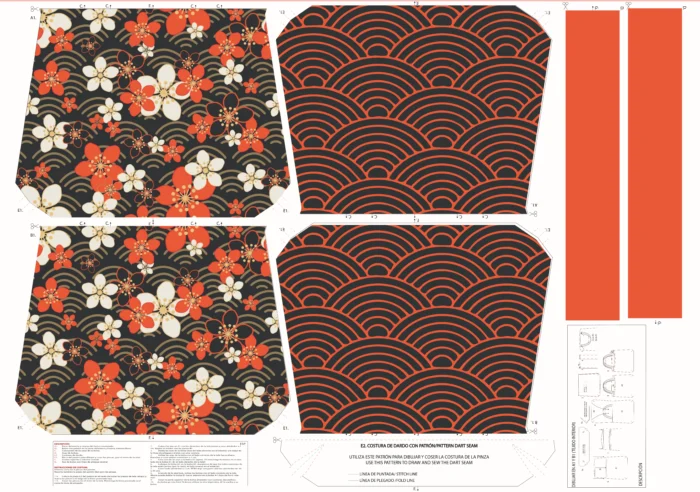 Kit bolsa [tote bag] REVERSIBLE modelo JAPÓN - Imagen 2