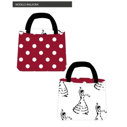 Kit bolsa [tote bag] REVERSIBLE modelo BAILAORA