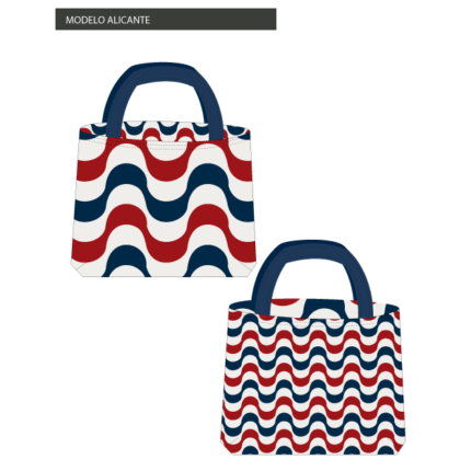 Kit bolsa [ tote bag de tela impermeable ] REVERSIBLE modelo ALICANTE