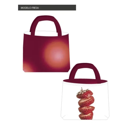 Kit bolsa [tote bag] REVERSIBLE modelo FRESA