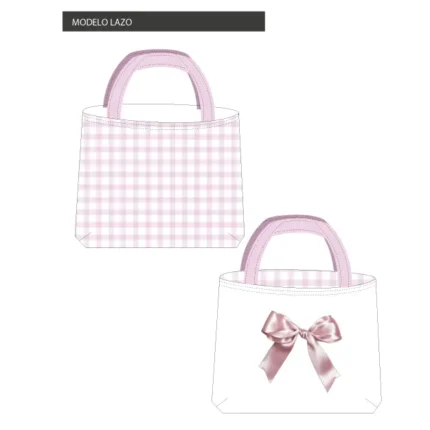 Kit bolsa [tote bag] REVERSIBLE modelo LAZO