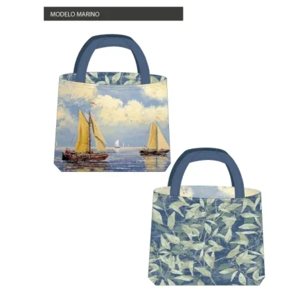 Kit bolsa [tote bag] REVERSIBLE modelo MARINO