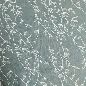 Tela Popelin Estampado Floral Verde 100% Algodón