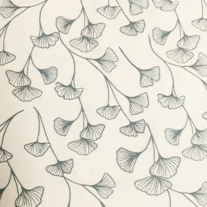 Tela Popelin Estampado Hojitas Gingko 100% Algodón