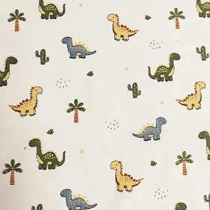 Tela Popelin Estampado Dino 100% Algodón