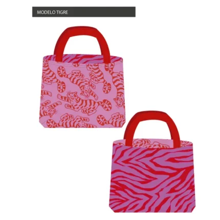 Kit bolsa [tote bag] REVERSIBLE modelo TIGRE