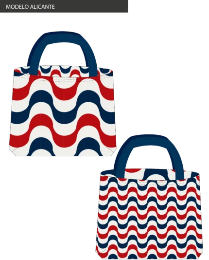 Kit bolsa [ tote bag de tela impermeable ] REVERSIBLE modelo ALICANTE